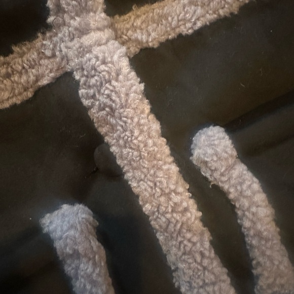 Dolls kill current mood navy and Gray Sherpa trench Coat nwt xxs - Picture 3 of 6